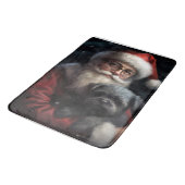 Affenpinscher met Sinterklaas Feestelijke Kerstmis Badmat (Gekanteld)