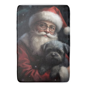 Affenpinscher met Sinterklaas Feestelijke Kerstmis Badmat