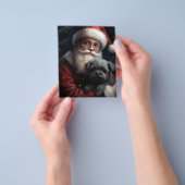 Affenpinscher met Sinterklaas Feestelijke Kerstmis Flyer (Hand)
