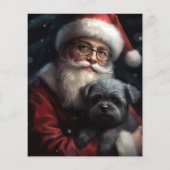 Affenpinscher met Sinterklaas Feestelijke Kerstmis Flyer (Achterkant)