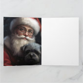 Affenpinscher met Sinterklaas Feestelijke Kerstmis Kaart (Binnen)
