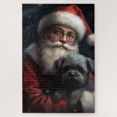 Affenpinscher met Sinterklaas Feestelijke Kerstmis Legpuzzel (Verticaal)
