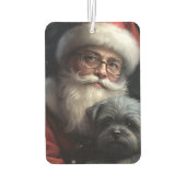 Affenpinscher met Sinterklaas Feestelijke Kerstmis Luchtverfrisser (Achterkant)