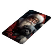 Affenpinscher met Sinterklaas Feestelijke Kerstmis Magneet (Linkerzijde)