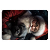 Affenpinscher met Sinterklaas Feestelijke Kerstmis Magneet (Horizontaal)