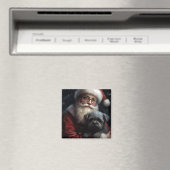 Affenpinscher met Sinterklaas Feestelijke Kerstmis Magneet (Insitu (Vaatwasser))