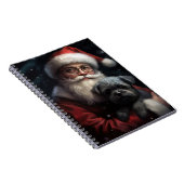 Affenpinscher met Sinterklaas Feestelijke Kerstmis Notitieboek (Rechterzijde)