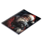 Affenpinscher met Sinterklaas Feestelijke Kerstmis Notitieboek (Linkerzijde)