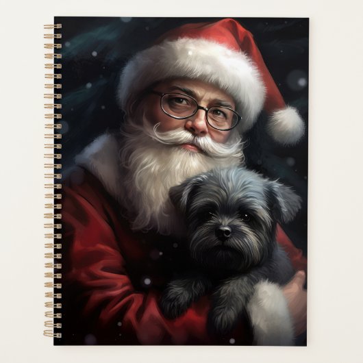 Affenpinscher met Sinterklaas Feestelijke Kerstmis Planner (Voorkant)