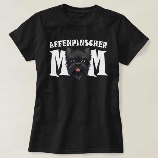 Affenpinscher Moeder Schattige Affen Moederdag Pup T-shirt (Design voorkant)
