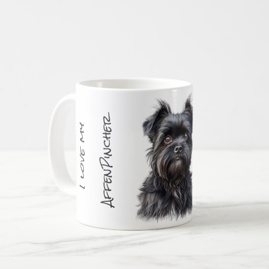 Affenpinscher-Mok Koffiemok (Voorkant links)