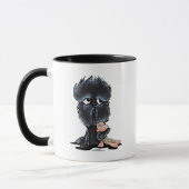 Affenpinscher Monkey Speelgoed Mok (Links)