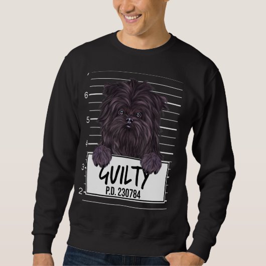 Affenpinscher Mugshot Schuldige Hond Trui (Voorkant)