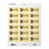 Affenpinscher op gouden bladeren etiket (Full Sheet)