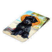 Affenpinscher op het strand, zomer cadeau voor hon magneet (Linkerzijde)