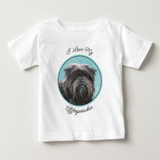 Affenpinscher Painting - Cute Original Dog Art (Voorkant)