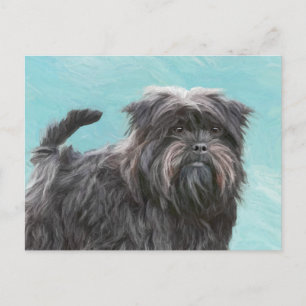 Affenpinscher Painting - Cute Original Dog Art Briefkaart