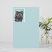 Affenpinscher Painting - Cute Original Dog Art Briefpapier (Staand voorkant)