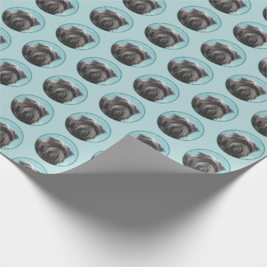 Affenpinscher Painting - Cute Original Dog Art Cadeaupapier (Hoek)