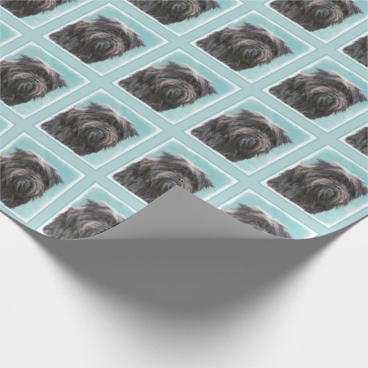 Affenpinscher Painting - Cute Original Dog Art Cadeaupapier (Hoek)