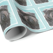 Affenpinscher Painting - Cute Original Dog Art Cadeaupapier (Rol Hoek)