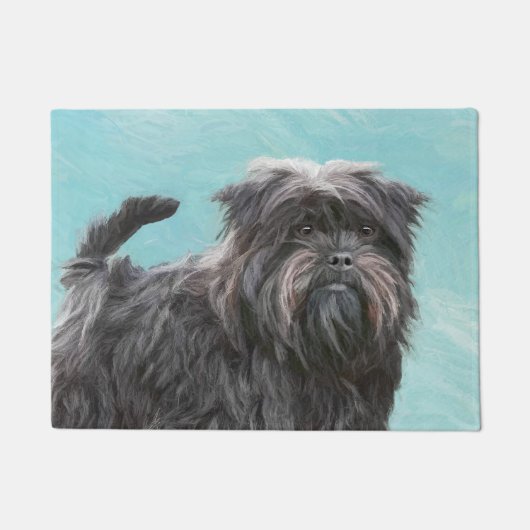 Affenpinscher Painting - Cute Original Dog Art Deurmat (Voorkant)