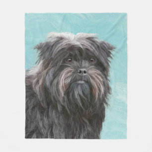 Affenpinscher Painting - Cute Original Dog Art Fleece Deken