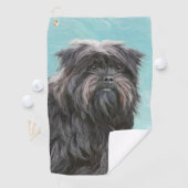Affenpinscher Painting - Cute Original Dog Art Golfhanddoek (Insitu)