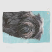 Affenpinscher Painting - Cute Original Dog Art Golfhanddoek (Horizontaal)