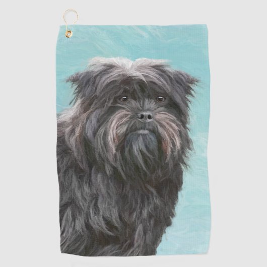 Affenpinscher Painting - Cute Original Dog Art Golfhanddoek (Voorkant)