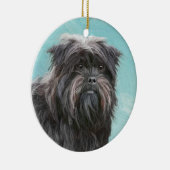 Affenpinscher Painting - Cute Original Dog Art Keramisch Ornament (Rechts)