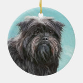 Affenpinscher Painting - Cute Original Dog Art Keramisch Ornament (Achterkant)