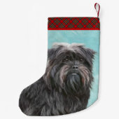 Affenpinscher Painting - Cute Original Dog Art Kleine Kerstsok (Achterkant)