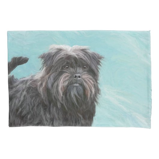 Affenpinscher Painting - Cute Original Dog Art Kussensloop (Voorkant)