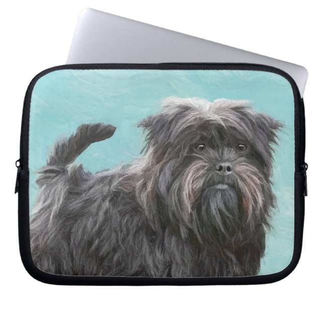 Affenpinscher Painting - Cute Original Dog Art Laptop Sleeve (Voorkant)