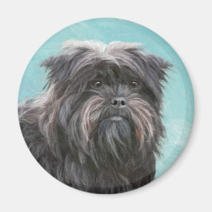 Affenpinscher Painting - Cute Original Dog Art Magneet