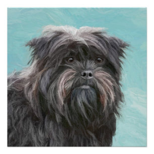 Affenpinscher Painting - Cute Original Dog Art Perfect Poster