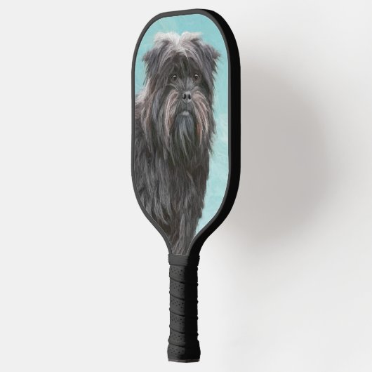 Affenpinscher Painting - Cute Original Dog Art Pickleball Paddle (Links)
