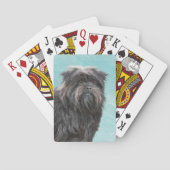 Affenpinscher Painting - Cute Original Dog Art Pokerkaarten (Achterkant)