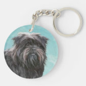 Affenpinscher Painting - Cute Original Dog Art Sleutelhanger (Achterkant)