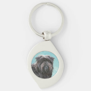 Affenpinscher Painting - Cute Original Dog Art Sleutelhanger