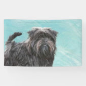 Affenpinscher Painting - Cute Original Dog Art Spandoek (Horizontaal)