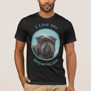 Affenpinscher Painting - Cute Original Dog Art T-shirt