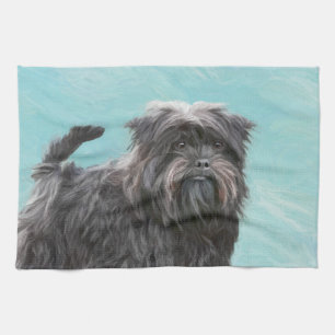 Affenpinscher Painting - Cute Original Dog Art Theedoek