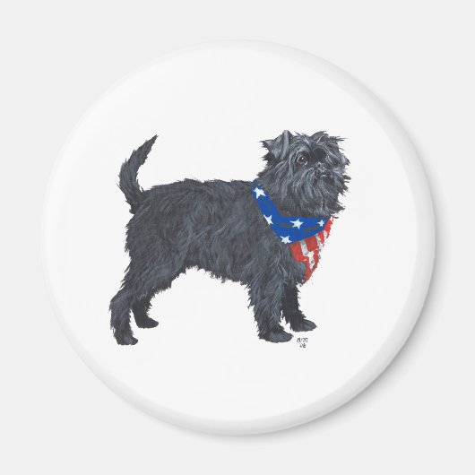 Affenpinscher Patriottisch Magneet (Voorkant)
