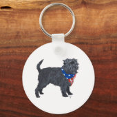 Affenpinscher Patriottisch Sleutelhanger (Voorkant)