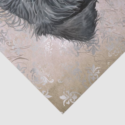 Affenpinscher Puppy Dog Tissuepapier (Detail)