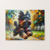 Affenpinscher Puzzel: Belgische Monkey Terrier Leg Legpuzzel (Horizontaal)