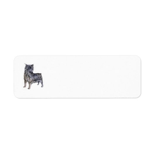 Affenpinscher Retouradreslabel Etiket (Voorkant)