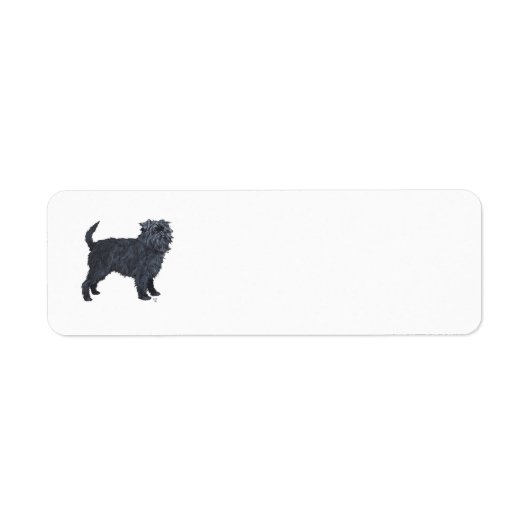 Affenpinscher retouradreslabels etiket (Voorkant)